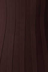 Pia Ribbed Strapless Maxi Dress - Chocolate