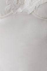 Emary Applique Denim Bustier Mini Dress - White