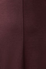 Myla Draped Shoulders Satin Maxi Dress - Chocolate