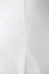 Myla Draped Shoulders Satin Maxi Dress - White
