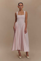 Sharon Scuba Jersey Midi Dress - Ballet Pink