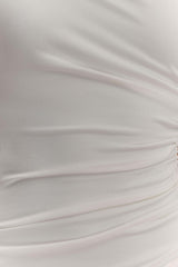 Chloe Peached Jersey One Shoulder Midi Dress - Ivory
