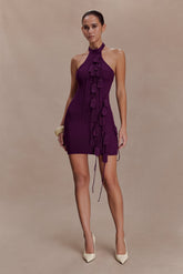 Jacky Tulip Mini Dress - Plum