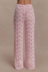 Glinda Crochet Pants - Baby Pink