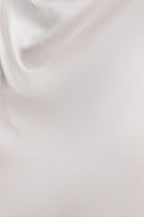 Sydney Asymmetrical Satin Halter Top - Ivory