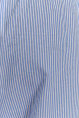Hansen Wide Leg Pants - Blue Pinstripe