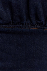 Cecilia Denim Frill Corset - Indigo Blue
