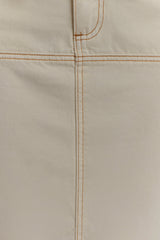 Loretta Denim Maxi Skirt - Ecru