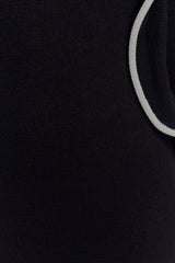 Sandrine Off Shoulder Knit Maxi Dress - Black/White