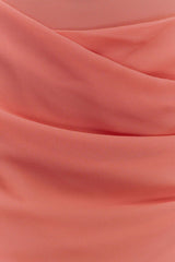 Daria Draped Chiffon Maxi Dress - Pastel Nectarine
