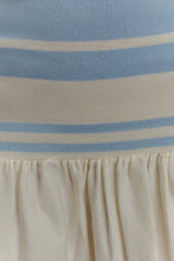 Ellison Contrast Knit Mini Dress - Blue/White