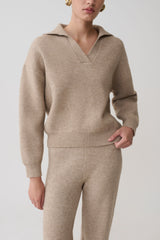 Luca Knit Jumper - Beige Marle