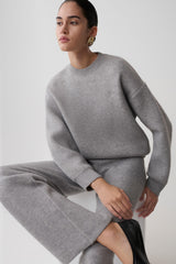 Lulu Oversized Knit Jumper - Grey Marle
