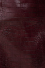 Anouk Faux Leather Strapless Mini Dress - Merlot