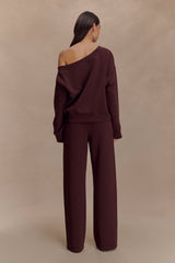 August Straight Leg Jogger - Chocolate