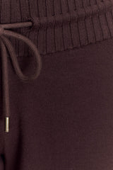 Natalya Knit Wide Leg Pants - Dark Chocolate