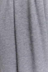 Aspen Gathered Wide Leg Jogger - Light Grey Marle