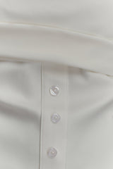 Zillah Strapless Cotton Top - White