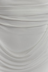 Gabrielle Slinky And Mesh Maxi Dress - White