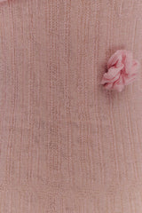 Brynn Orchid Knit Maxi Dress - Pastel Pink