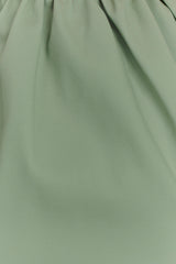 Ariana Pleated Neck Mini Dress - Sage