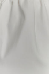Ariana Pleated Neck Mini Dress - Ivory