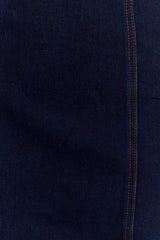 Raesha Frill Denim Mini Dress - Indigo Blue