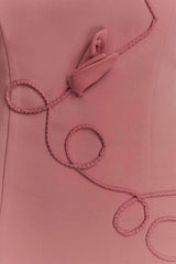 Virginia Suiting Embroidered Midi Dress - Burnt Rose