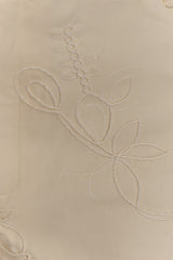 Ebony Embroidered Denim Micro Shorts - Cream