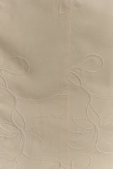 Ebony Embroidered Denim Mini Dress - Cream