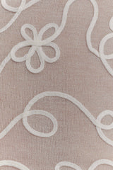 Omari Embroidery Long Sleeve Knit Top - Ivory