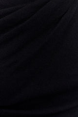 Culver Draped Twist Knit Top - Black