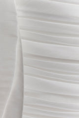 Claudine Taffeta Floral Mini Dress - White