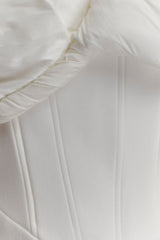 Aphrodite Off Shoulder Crepe Mini Dress - Ivory