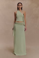 Xanthia Knit Halter Top - Pastel Green