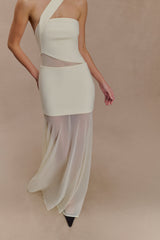 Vashti Cut Out Mesh Maxi Dress - Ivory