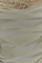 Isadora Lace & Satin Maxi Dress - Sage