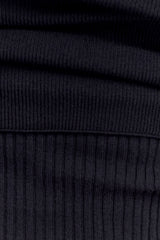 Sierra Asymmetrical Cashmere Blend Knit Top - Black