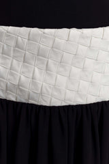 Celine Chiffon Maxi Dress - Black/White