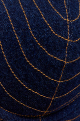 Belle Denim Cropped Bralette - Indigo Blue