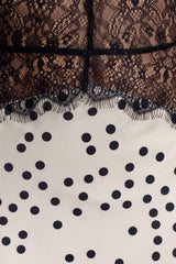 Dinah Lace And Satin Maxi Dress - Polkadot