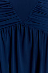 Emory Jersey Cape Maxi Dress - Navy
