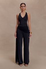 Aspyn Slinky And Mesh Top - Black
