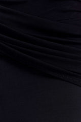 Aspyn Slinky Gathered Wide Leg Pants - Black