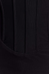 Gemma Strapless Mesh Maxi Dress - Black