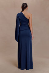 Vivica Slinky One Shoulder Top - Midnight Navy