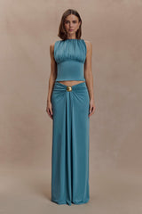 Erina Slinky Open Back Top - Teal