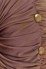 Sinead Slinky Mini Dress With Hardware - Mocha