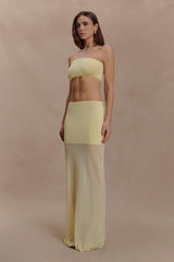 Tanyel Knit Bandeau Top - Lemon