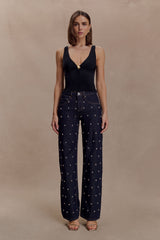 Spencer Slinky Top with Hardware - Black